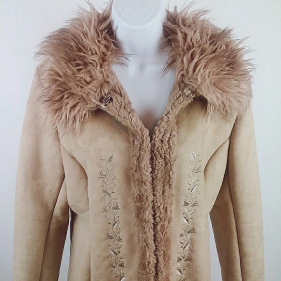 Route 66 faux suede and fur penny lane style coat - Picture 2 of 8